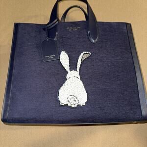 Kate Spade Womens Manhattan Bunny Large Tote Bag Blue Easter